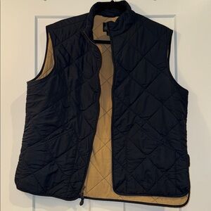 J. Crew Factory Men’s Navy Blue Quilted Vest